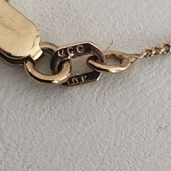 Heart diamonds necklace with yellow gold 10k - Picture 6 of 7